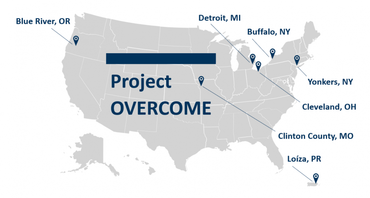 Project OVERCOME map